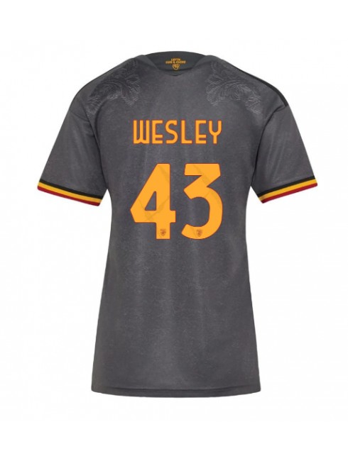 Ženski Nogometna dresi replika AS Roma Wesley Franca #43 Tretji 2026-27 Kratek rokav Ženski Nogometna dresi replika AS Roma Wesley Franca #43 Tretji 2026-27 Kratek rokav